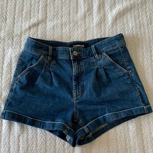 Shortie High Rise Denim Shorts